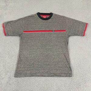 Vintage Union Bay Shirt Men L Gray Short Sleeve Ringer Tee